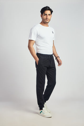 Denim Track Pant With Rib
