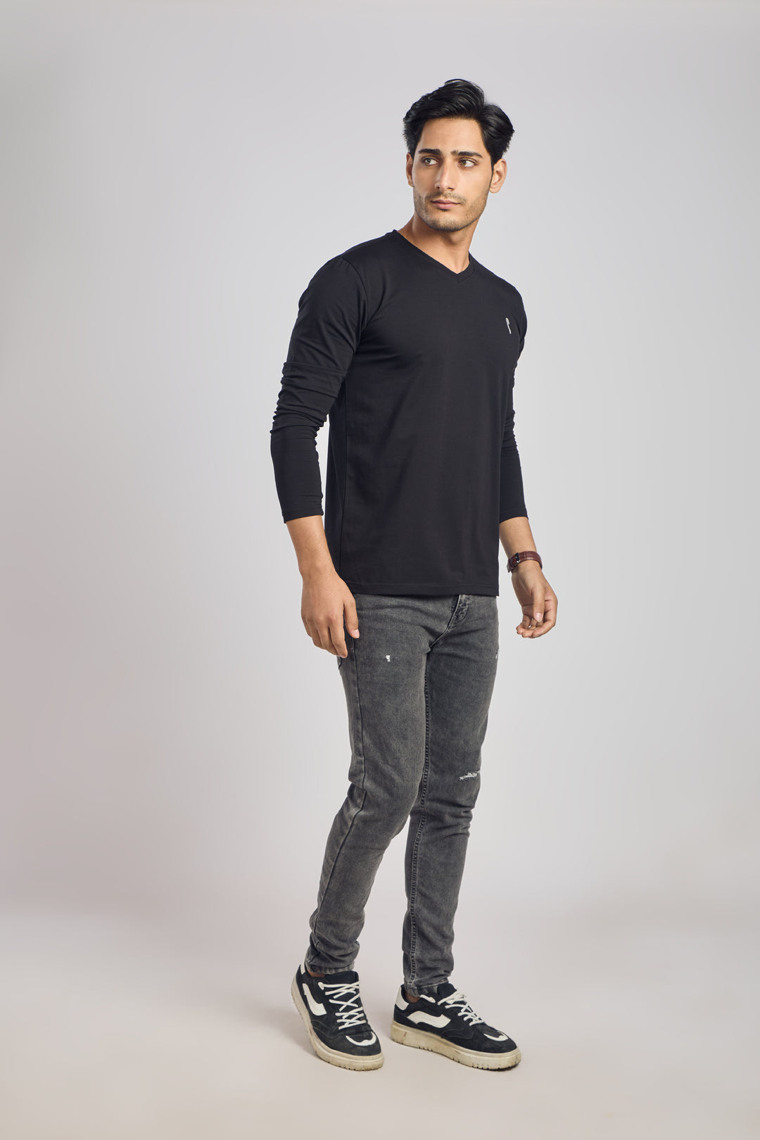 V Neck 4 Way Lycra Fabric