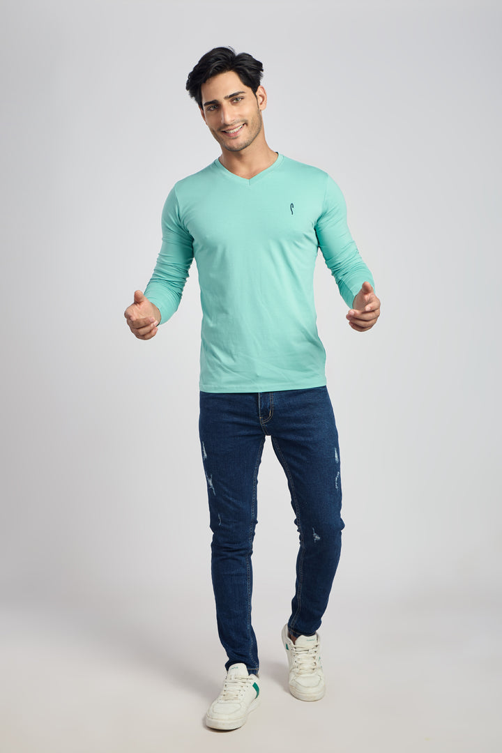 V Neck 4 Way Lycra Fabric