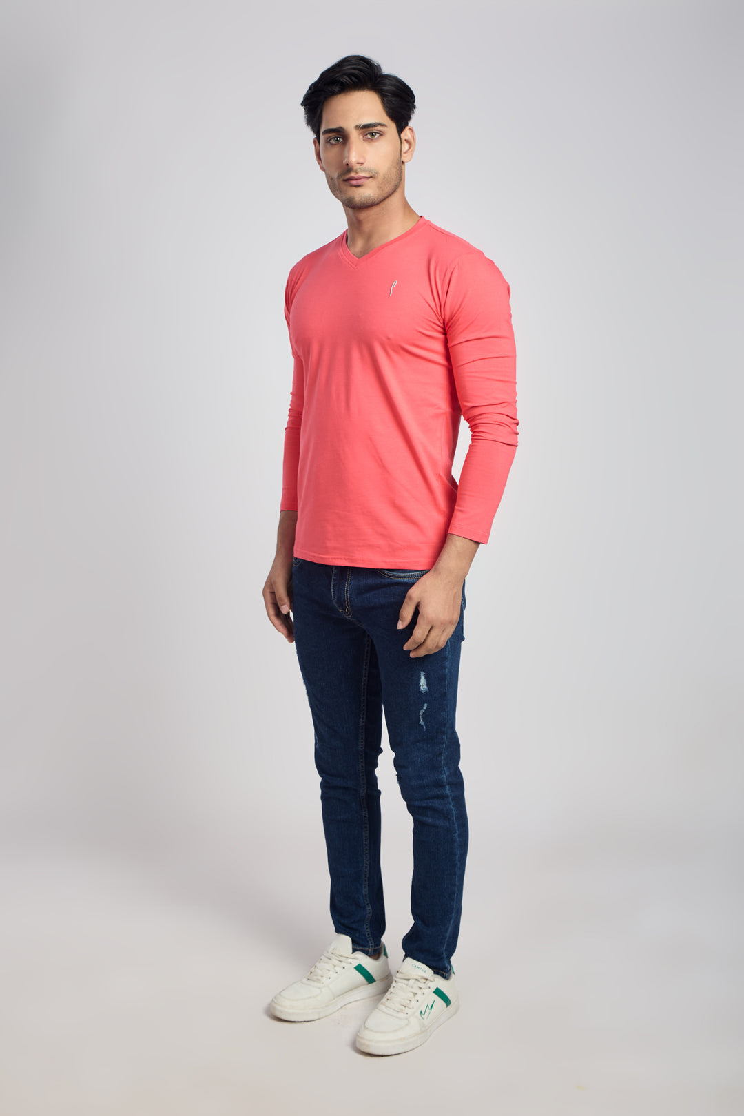 V Neck 4 Way Lycra Fabric