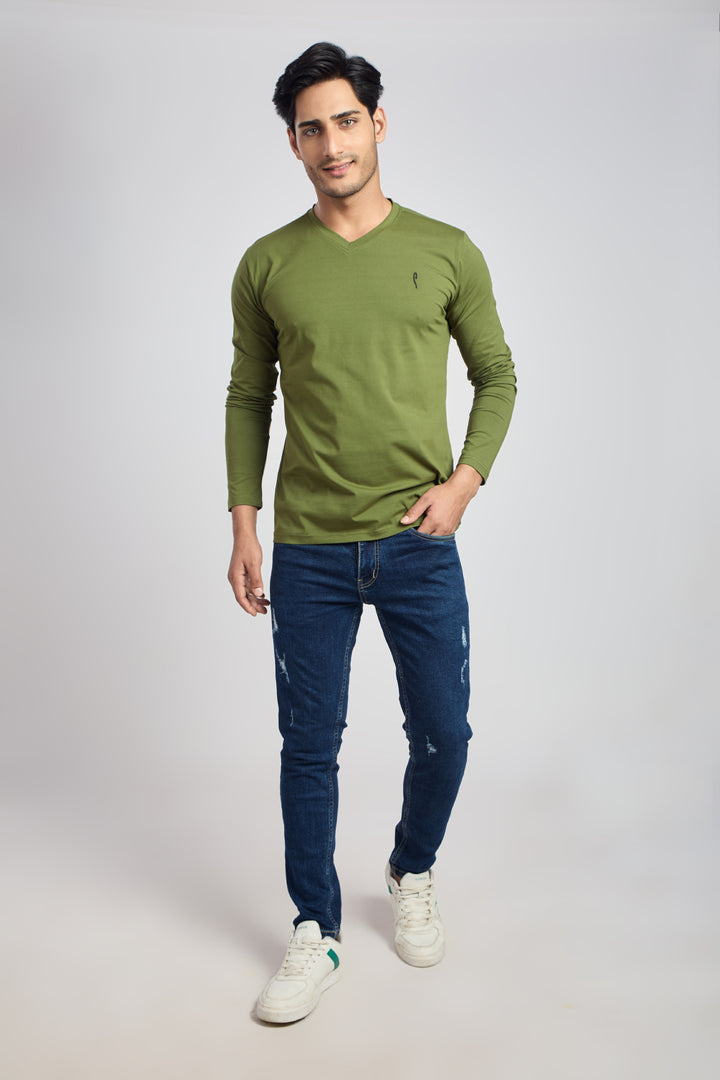 V Neck 4 Way Lycra Fabric