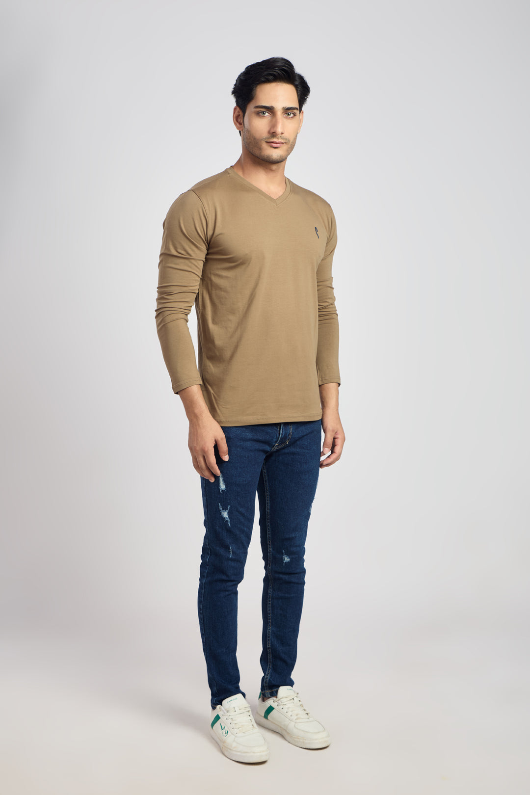 V Neck 4 Way Lycra Fabric