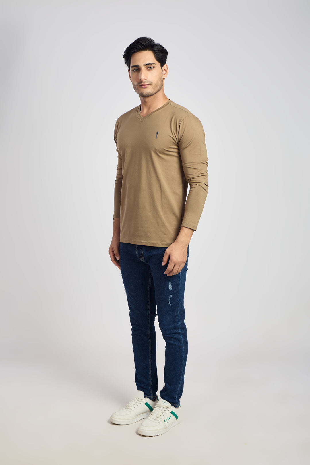 V Neck 4 Way Lycra Fabric