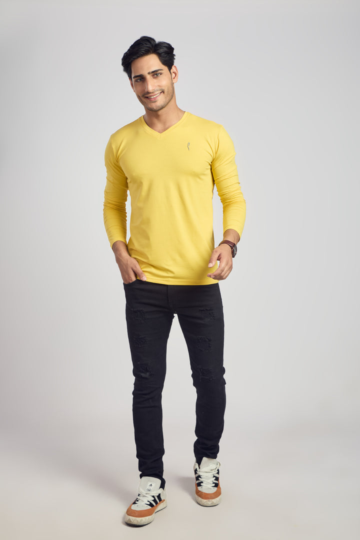 V Neck 4 Way Lycra Fabric