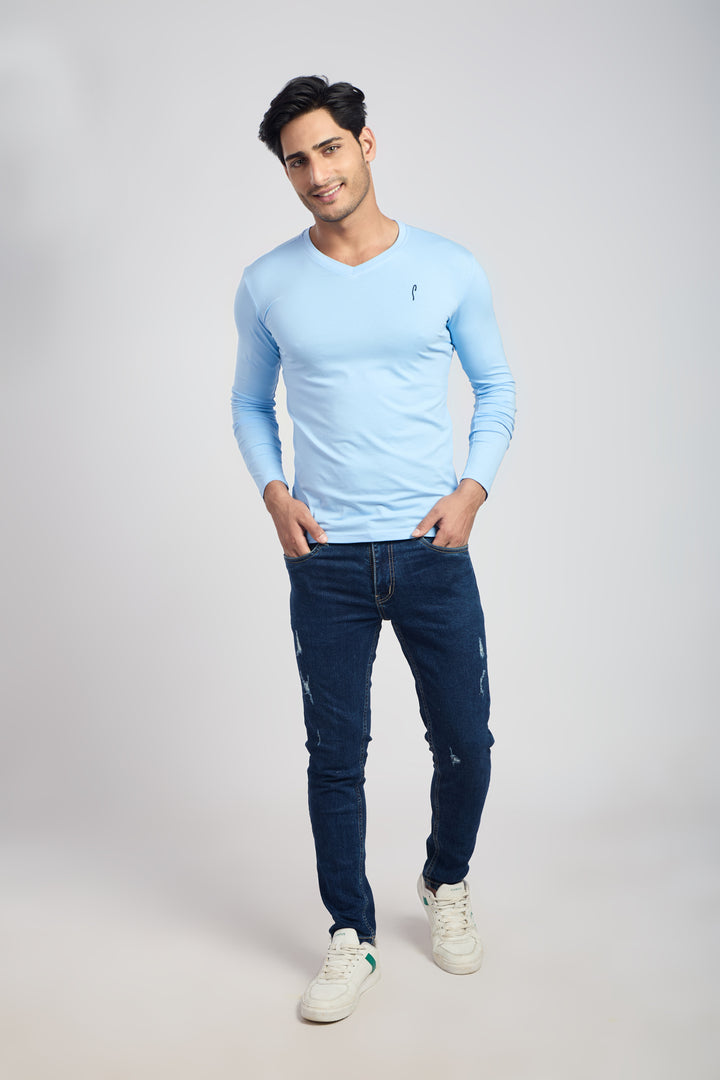 V Neck 4 Way Lycra Fabric