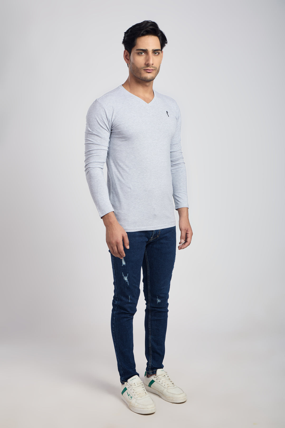 V Neck 4 Way Lycra Fabric