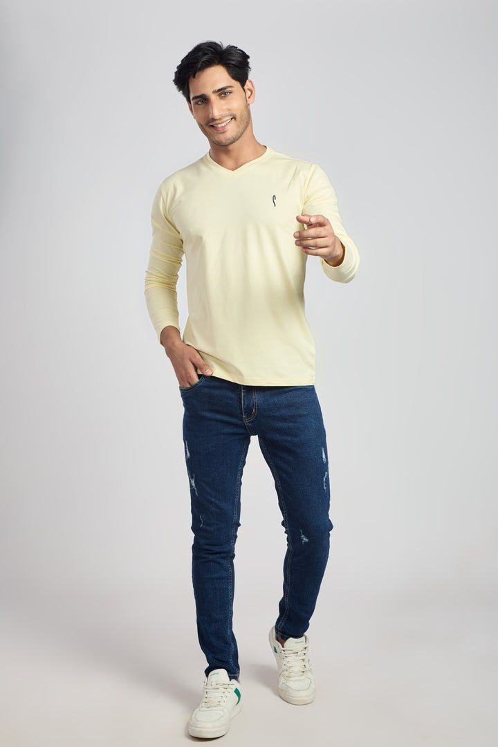 V Neck 4 Way Lycra Fabric