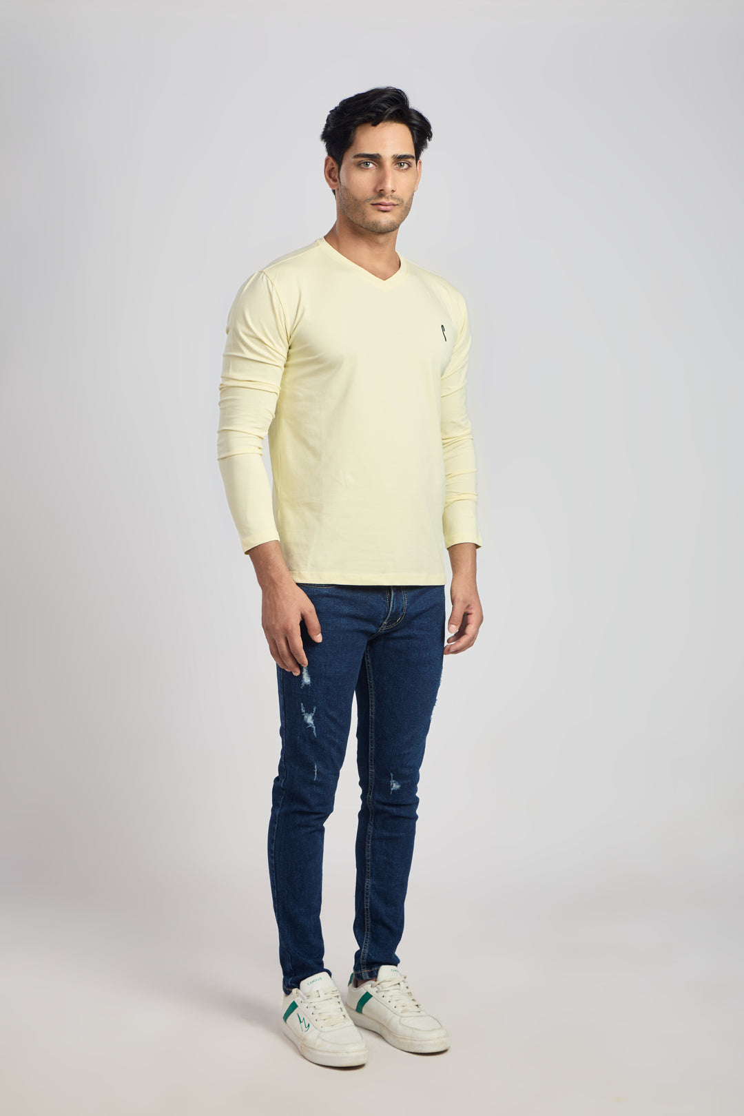 V Neck 4 Way Lycra Fabric