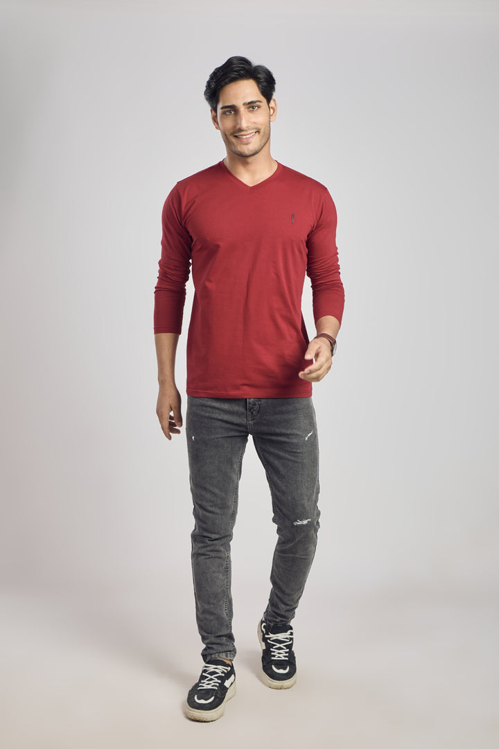 V Neck 4 Way Lycra Fabric