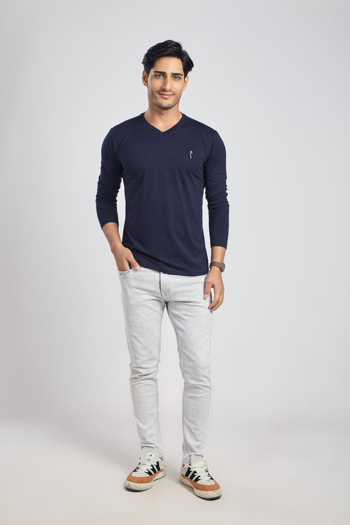 V Neck 4 Way Lycra Fabric