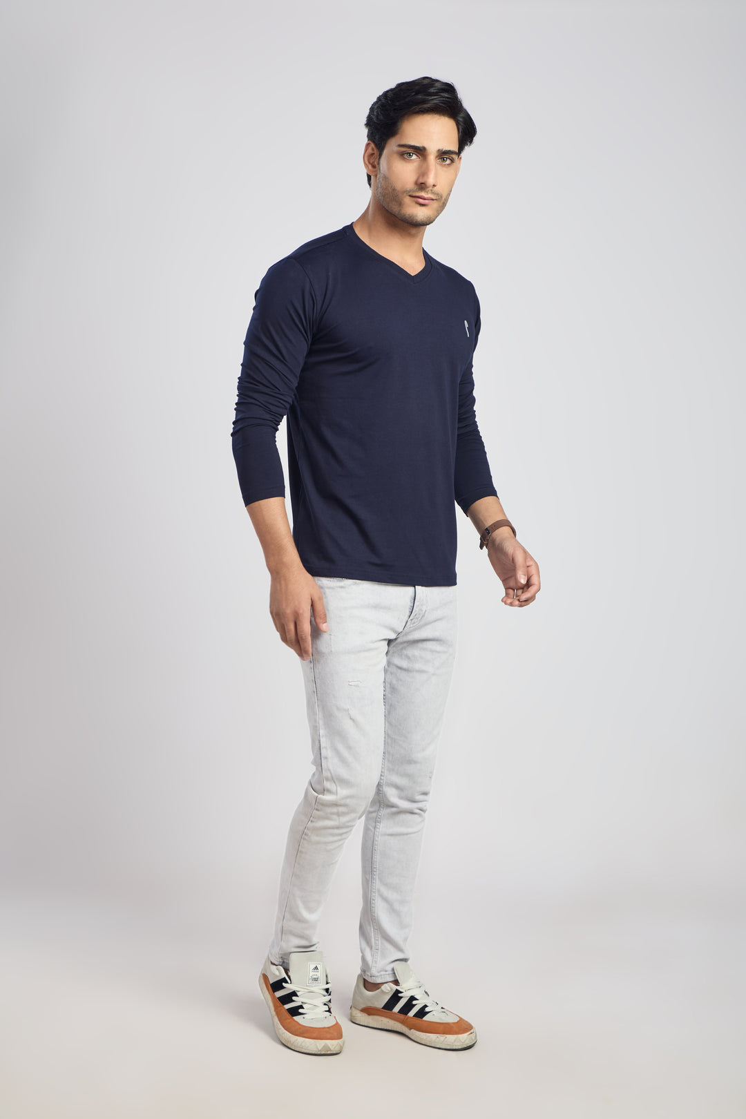 V Neck 4 Way Lycra Fabric