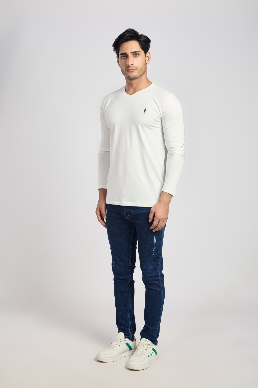 V Neck 4 Way Lycra Fabric