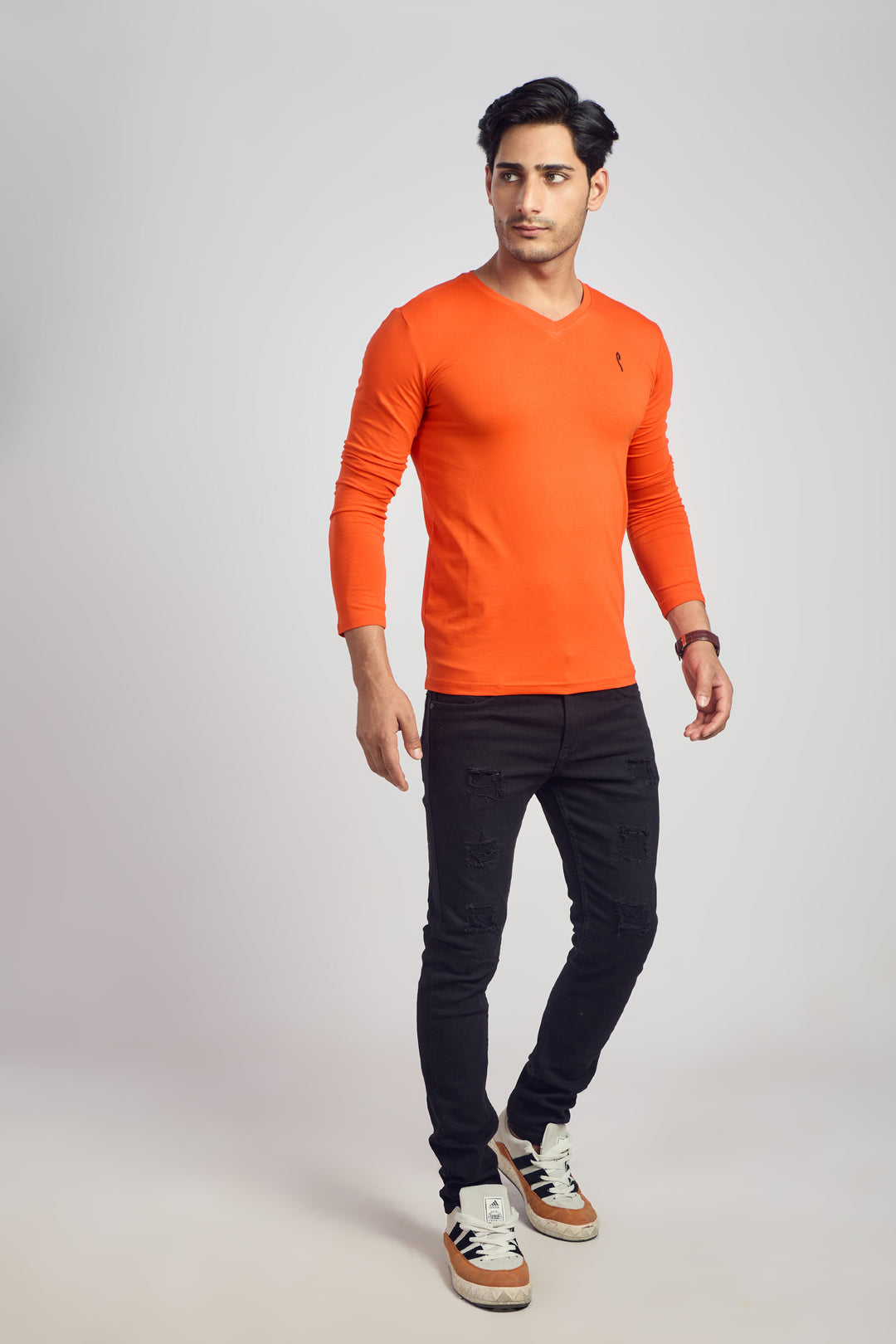 V Neck 4 Way Lycra Fabric