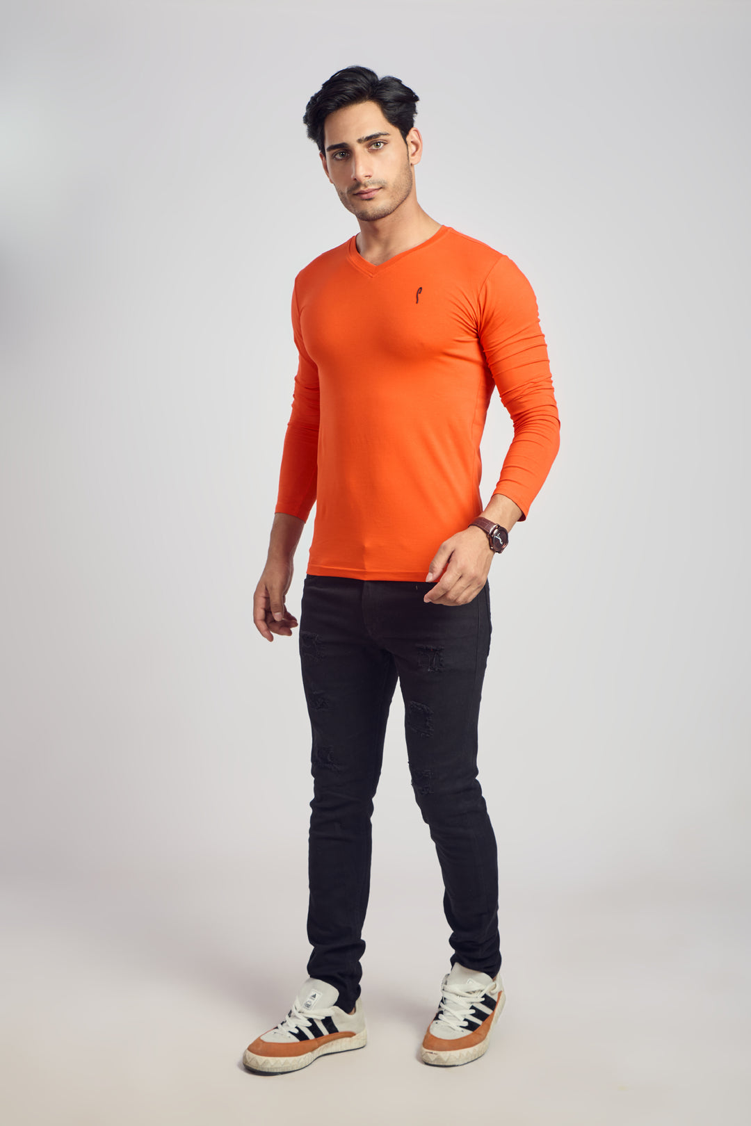 V Neck 4 Way Lycra Fabric