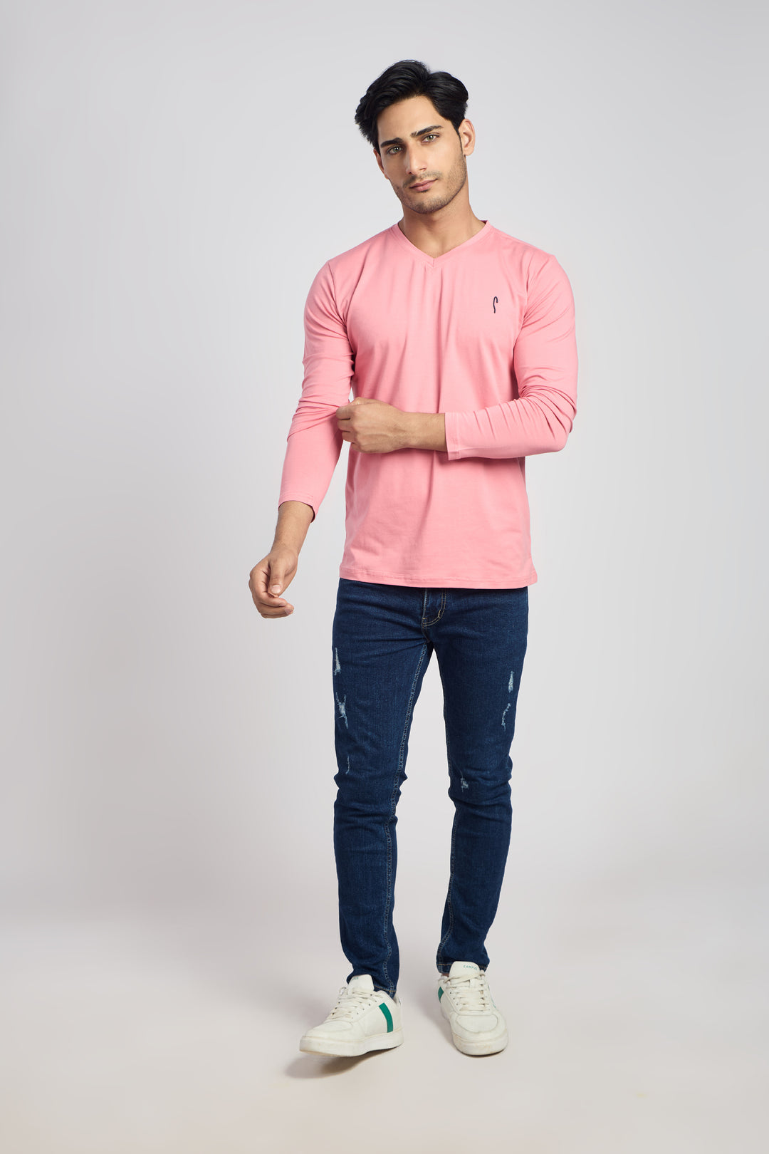 V Neck 4 Way Lycra Fabric