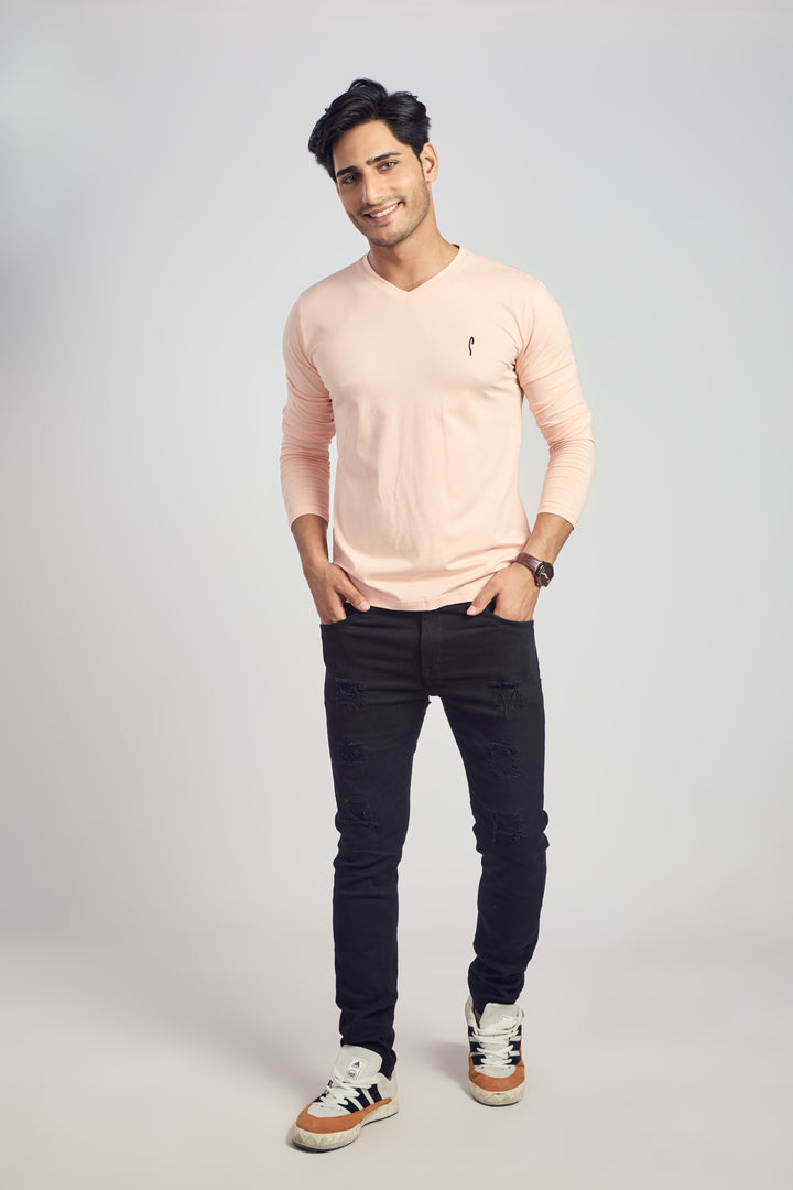 V Neck 4 Way Lycra Fabric