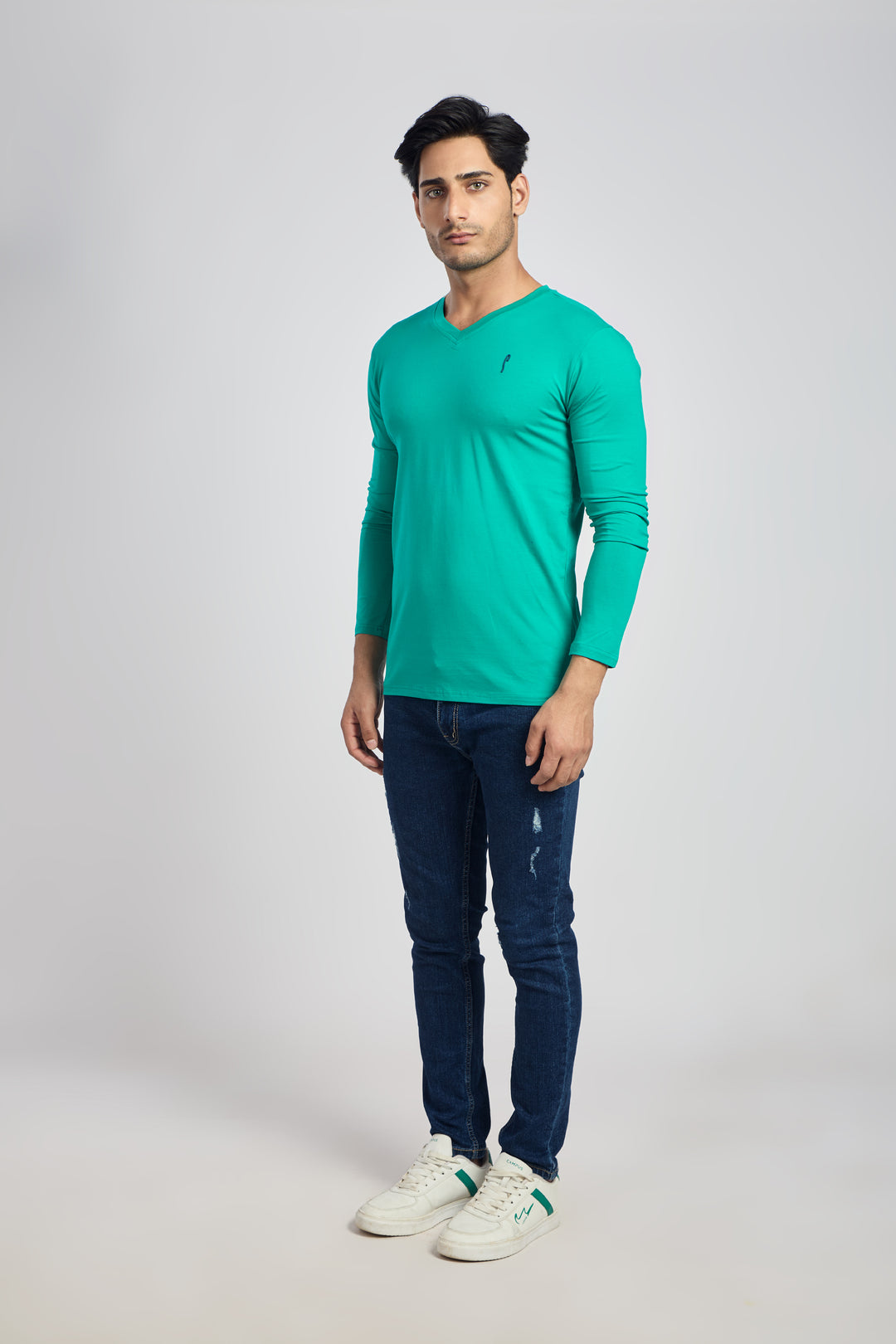 V Neck 4 Way Lycra Fabric