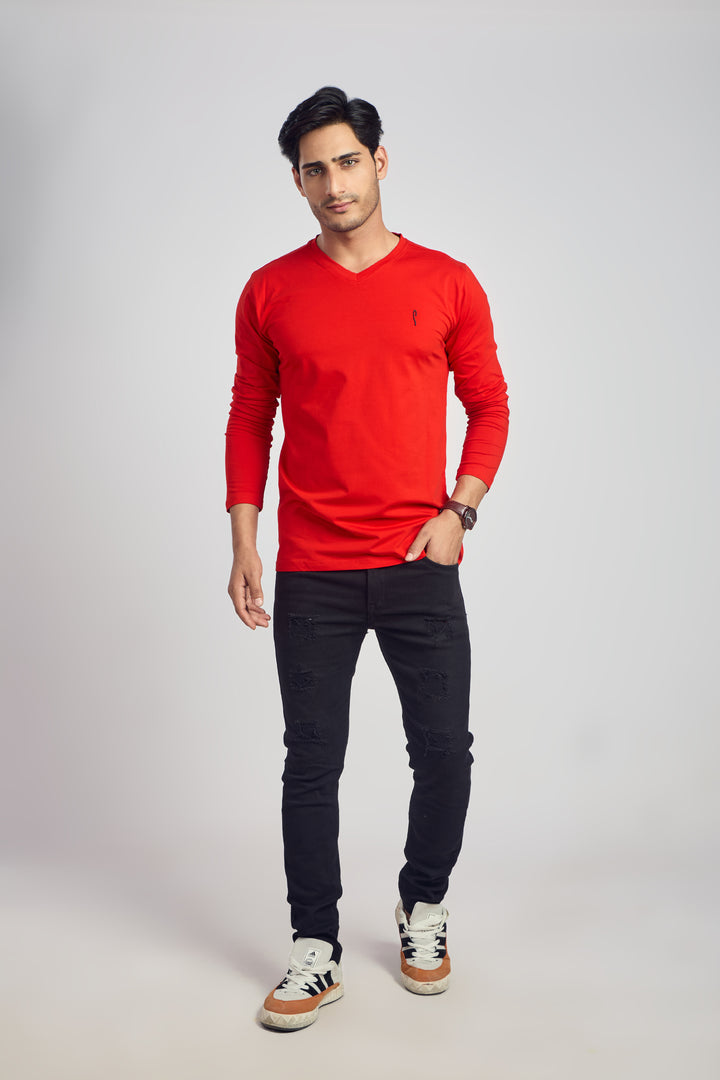 V Neck 4 Way Lycra Fabric