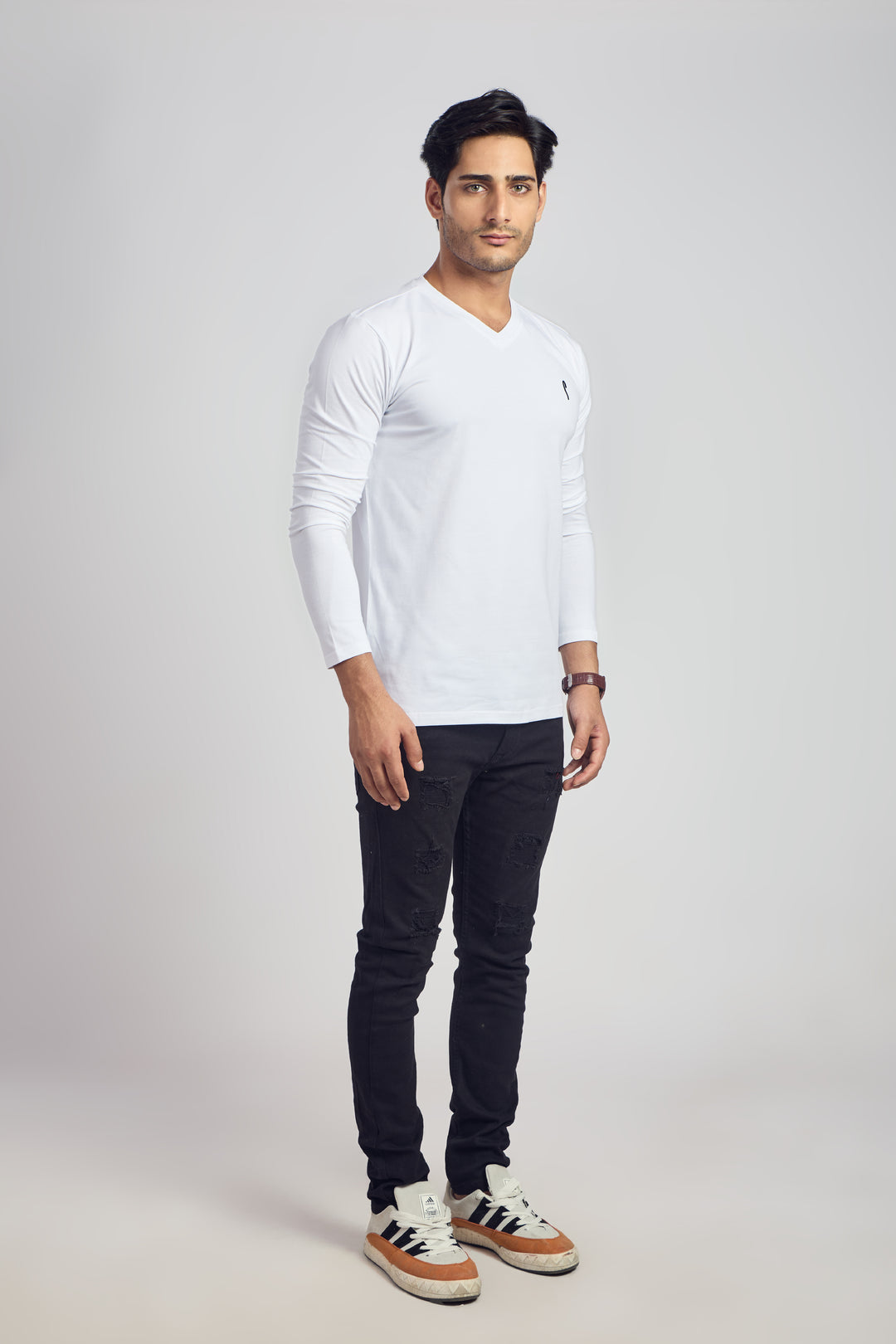 V Neck 4 Way Lycra Fabric