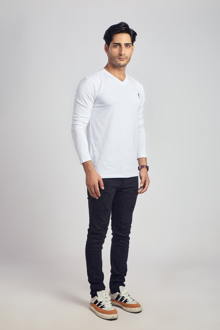 V Neck 4 Way Lycra Fabric