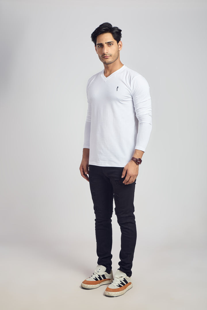 V Neck 4 Way Lycra Fabric